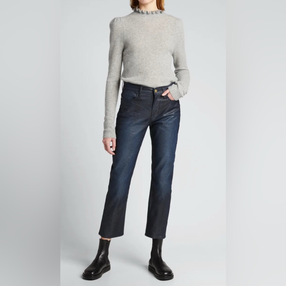 Frame Denim Le High Straight Lizard